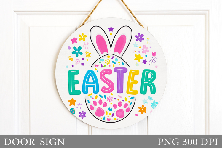 Easter Door Sign. Easter Eggs Door Sign Sublimation