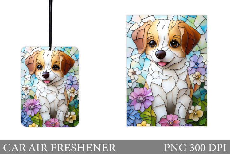 Cute Dog Car Air Freshener Design. Cute Dog Sublimation