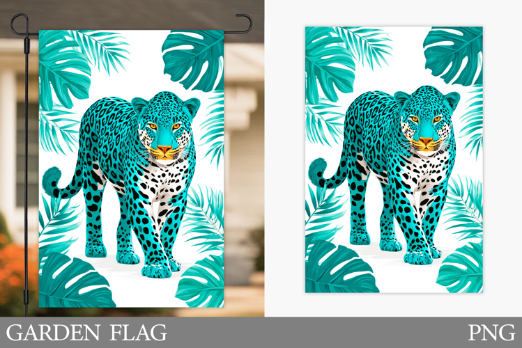 Leopard Garden Flag Design. Leopard Sublimation