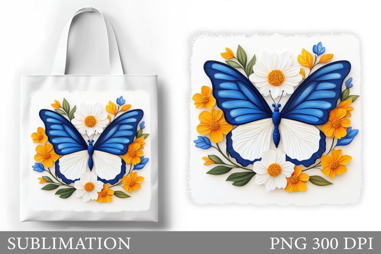 Butterfly Sublimation. Butterfly Tote Bag Sublimation