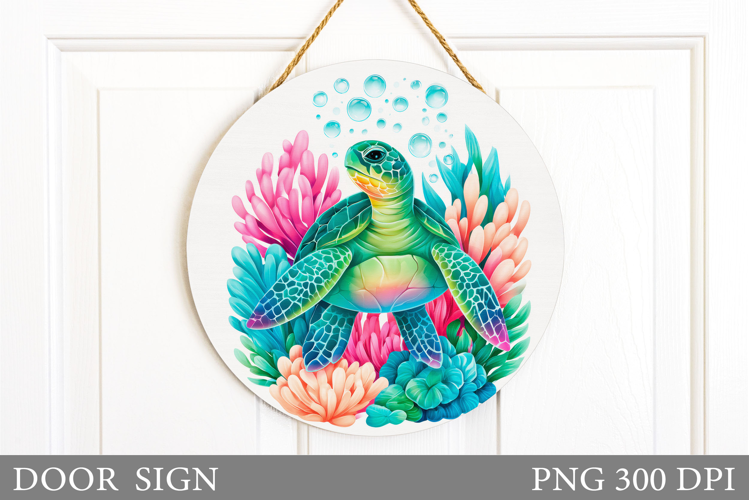Sea Turtle Door Sign Design. Sea Sublimation