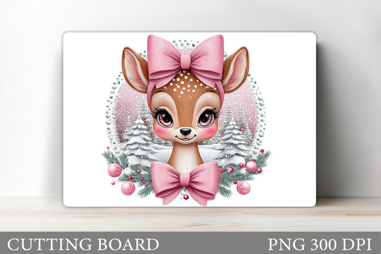 Christmas Deer Cutting Board. Christmas Cutting Board Design example image 1
