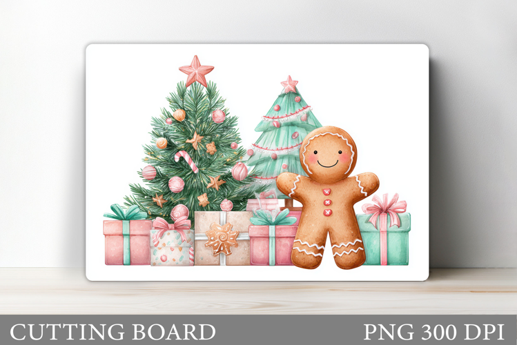 Christmas Cutting Board Design. Gingerbread Cutting Board