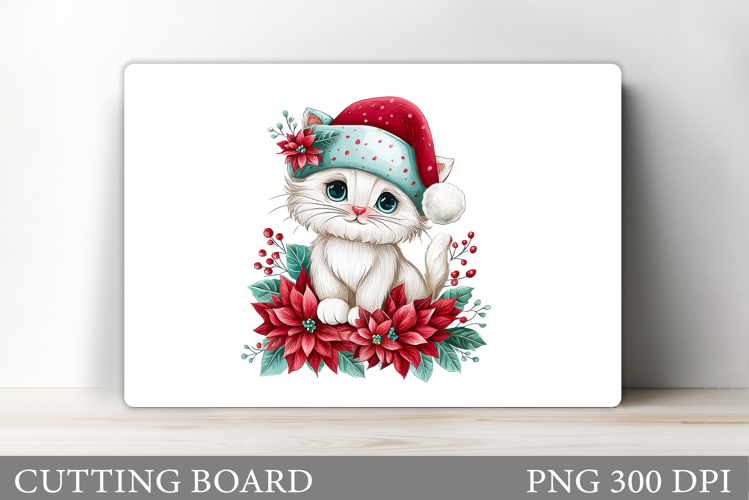 Christmas Cat Cutting Board. Christmas Cutting Board Design