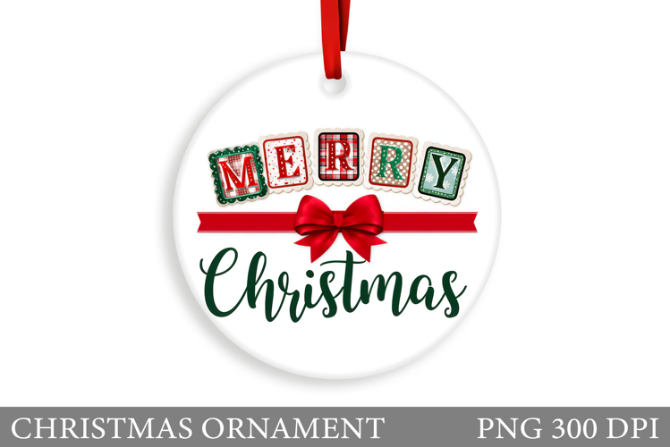 Christmas Ornament Sublimation. Merry Christmas Ornament