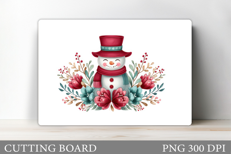 Cute Snowman Cutting Board. Christmas Cutting Board Design