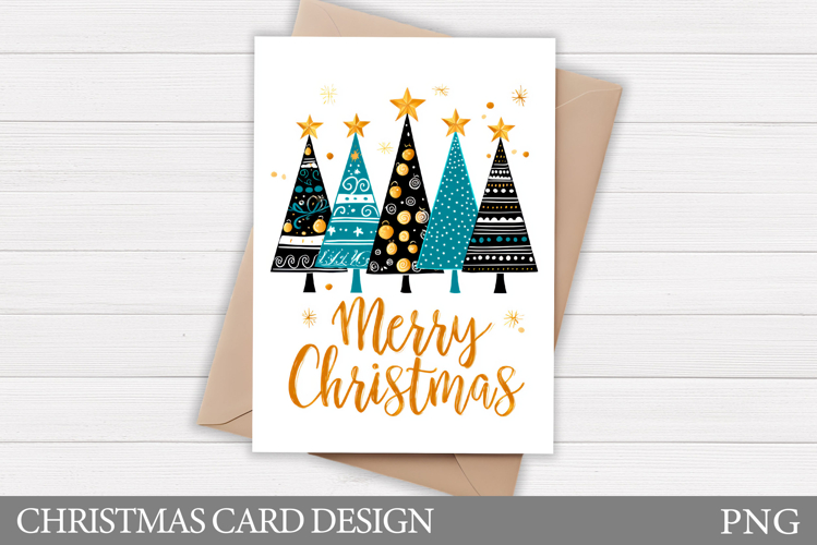 Christmas Tree Card Design. Christmas Card Printable