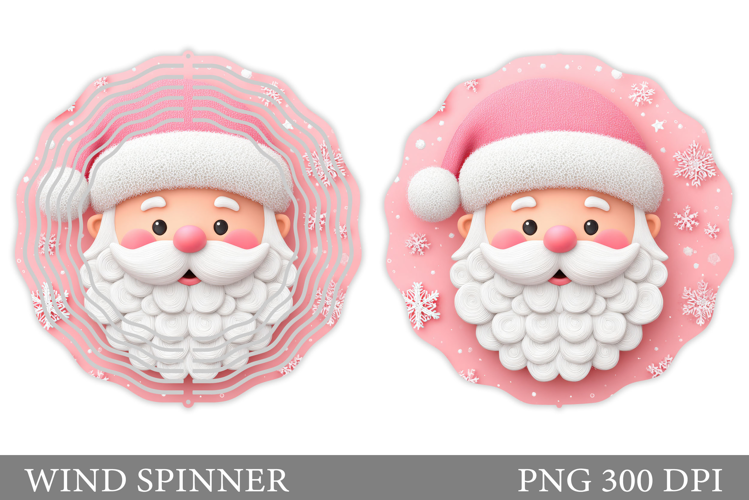 Santa Claus Wind Spinner. Christmas Wind Spinner Sublimation