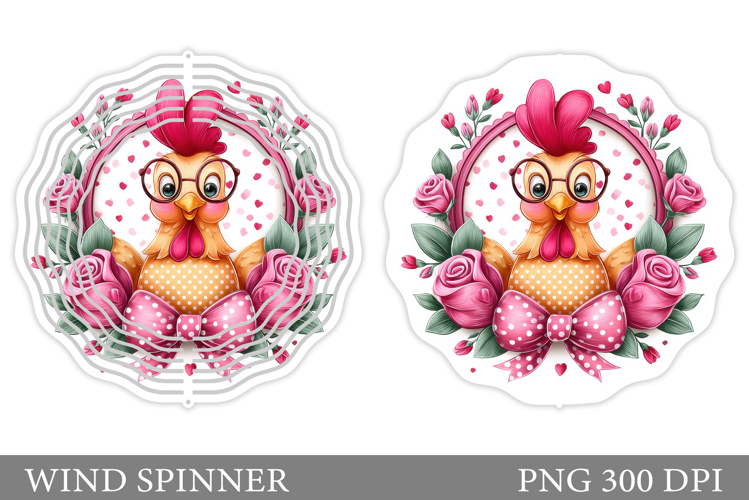 Chicken Wind Spinner Sublimation. Chicken Sublimation