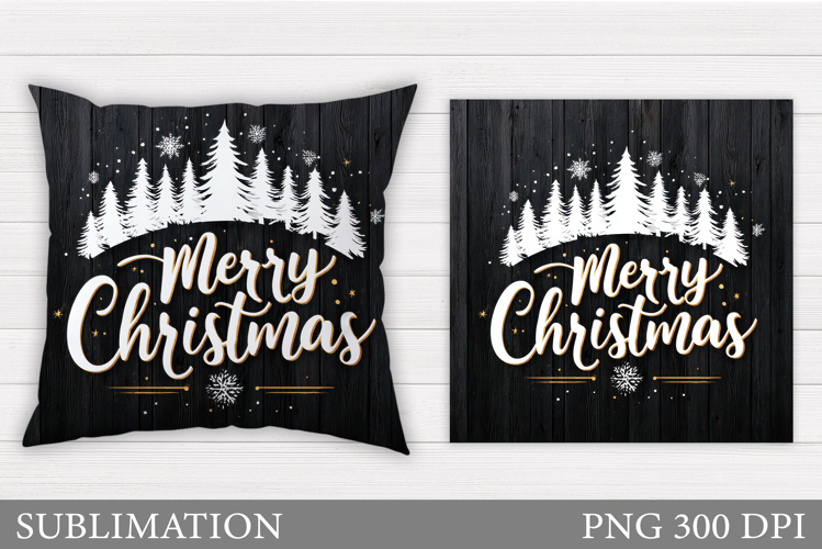 Merry Christmas Pillow Design. Christmas Pillow Sublimation
