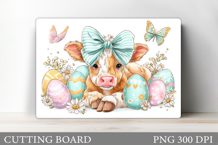 Easter Cow Cutting Board. Easter Cutting Board Sublimation