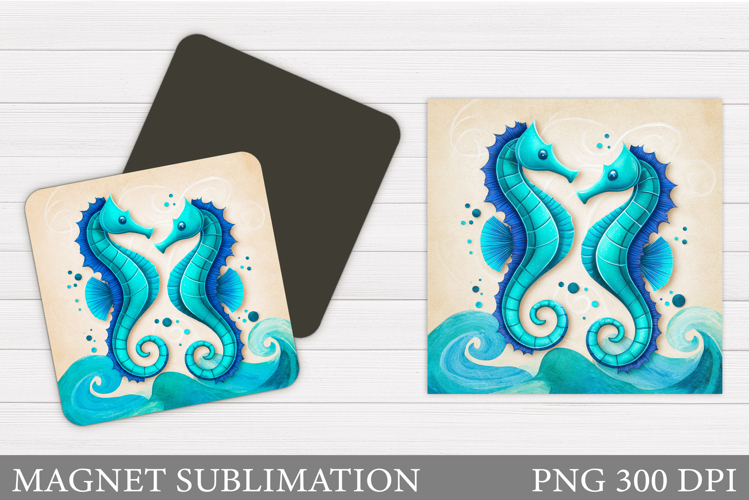 Seahorse Magnet Design. Sea Magnet Sublimation
