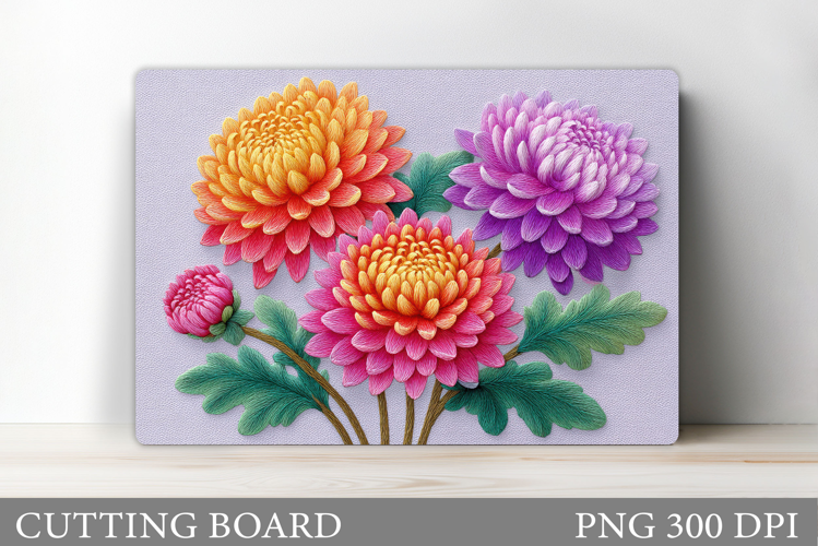 Flowers Cutting Board. Floral Cutting Board Sublimation