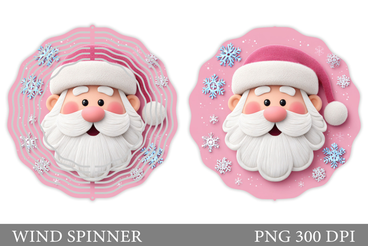 Santa Claus Wind Spinner. Christmas Wind Spinner Sublimation