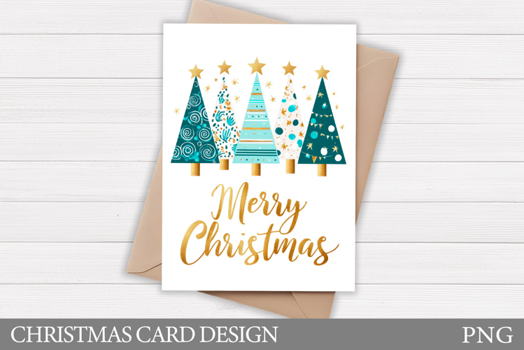 Christmas Tree Card Design. Christmas Card Printable