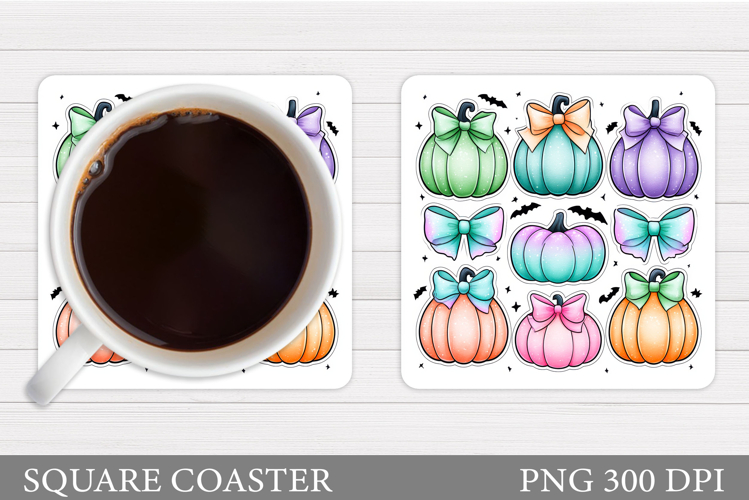 Pumpkins Coaster Design. Pumpkins Sublimation