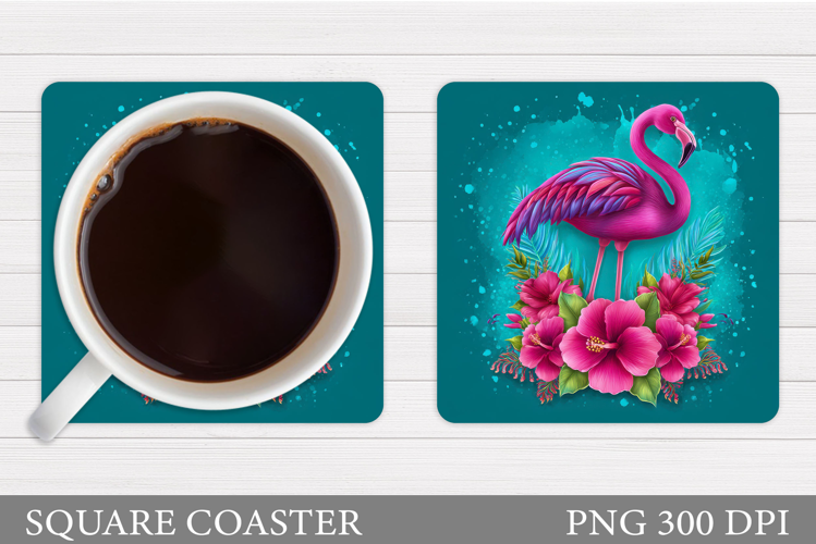 Flamingo Coaster Design. Flamingo Sublimation