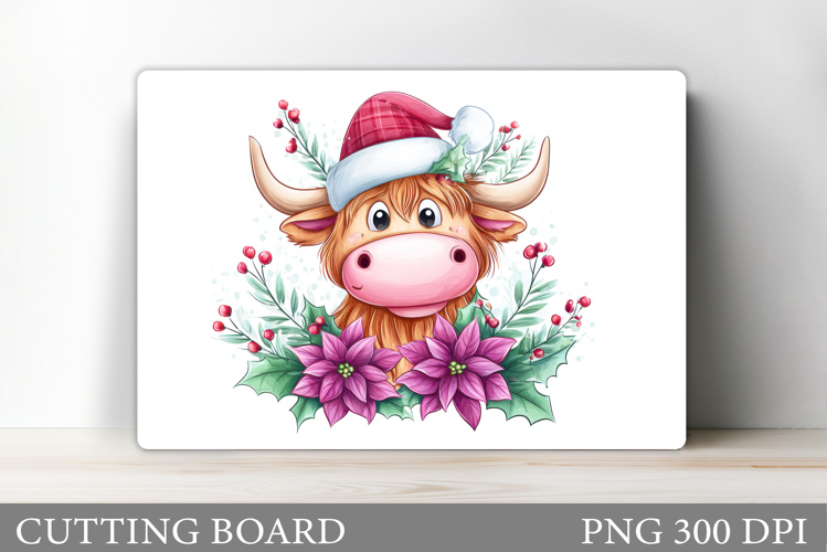 Christmas Cow Cutting Board. Christmas Cutting Board