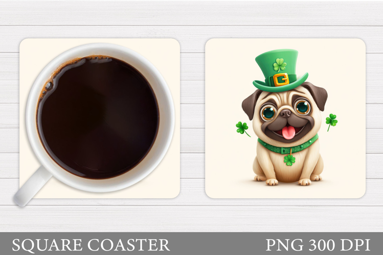 St Patrick Dog Coaster. St Patrick Coaster Design