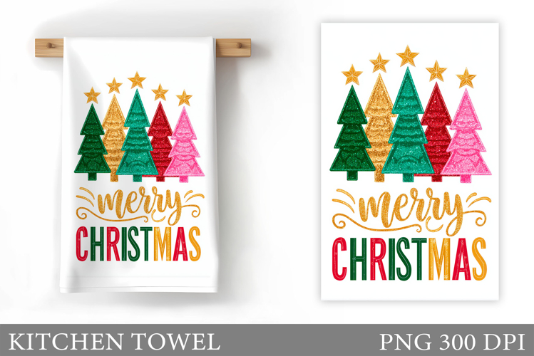 Christmas Tree Kitchen Towel. Christmas Kitchen Towel