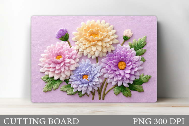 Flowers Cutting Board. Floral Cutting Board Sublimation example image 1
