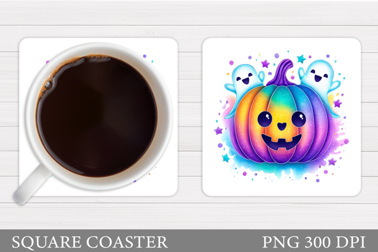 Halloween Pumpkin Coaster. Halloween Coaster Sublimation
