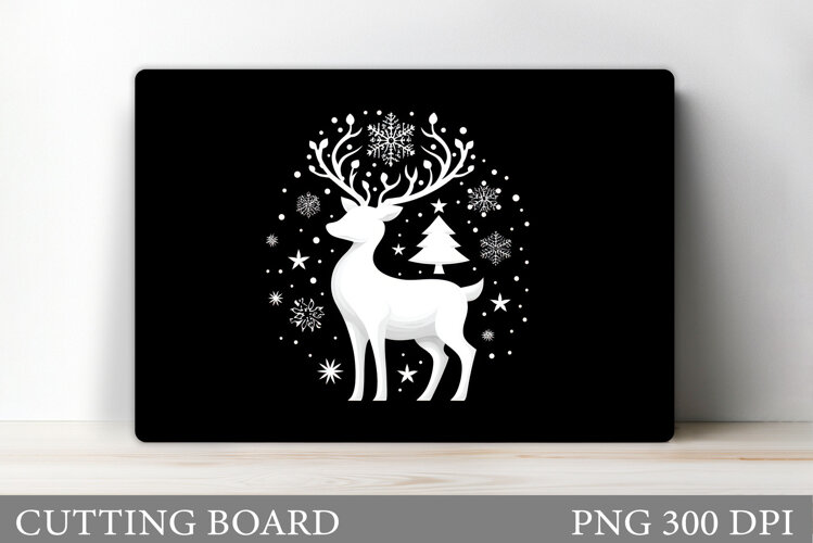 Reindeer Cutting Board. Christmas Cutting Board Design example image 1