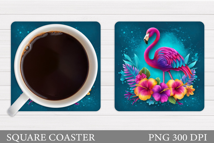 Flamingo Coaster Design. Flamingo Sublimation