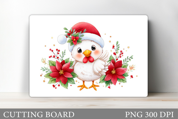 Chicken Cutting Board. Christmas Cutting Board Sublimation