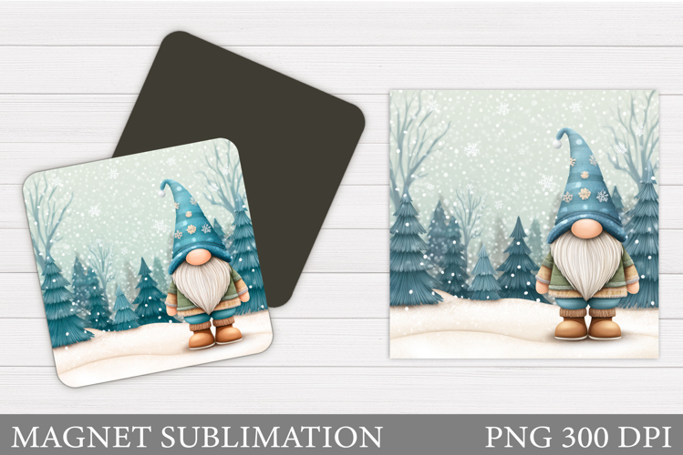 Christmas Gnome Magnet. Christmas Magnet Sublimation