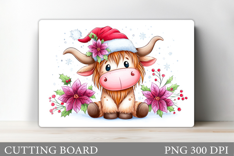 Christmas Cow Cutting Board. Christmas Cutting Board