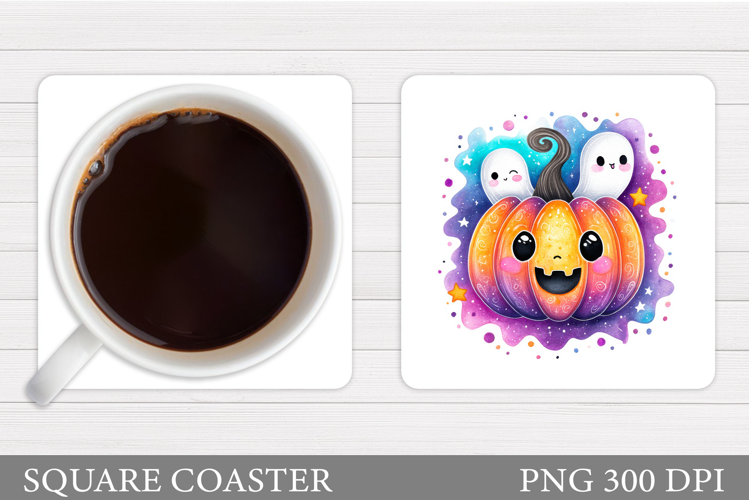 Halloween Pumpkin Coaster. Halloween Coaster Sublimation