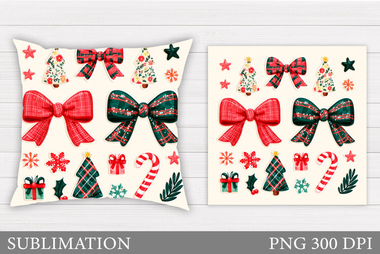 Christmas Pillow Design. Christmas Pillow Sublimation example image 1