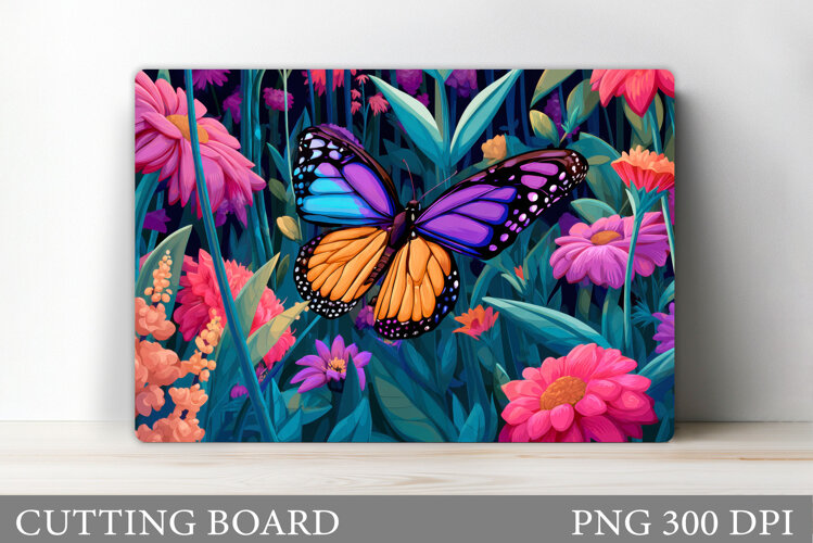 Butterfly Cutting Board Design. Butterfly Sublimation example image 1