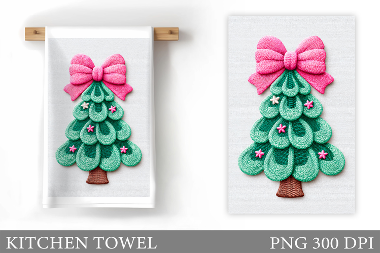 Christmas Tree Kitchen Towel. Christmas Kitchen Towel Design