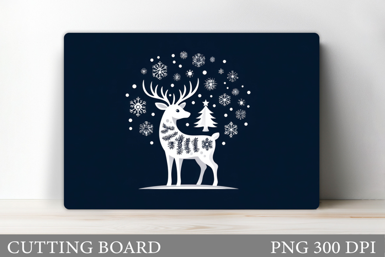Reindeer Cutting Board. Christmas Cutting Board Design