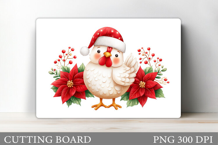 Chicken Cutting Board. Christmas Cutting Board Sublimation example image 1