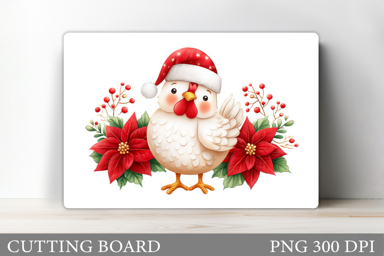 Chicken Cutting Board. Christmas Cutting Board Sublimation