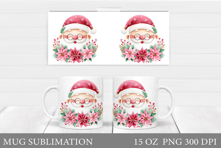 Santa Claus Mug Design. Christmas Mug Sublimation example image 1