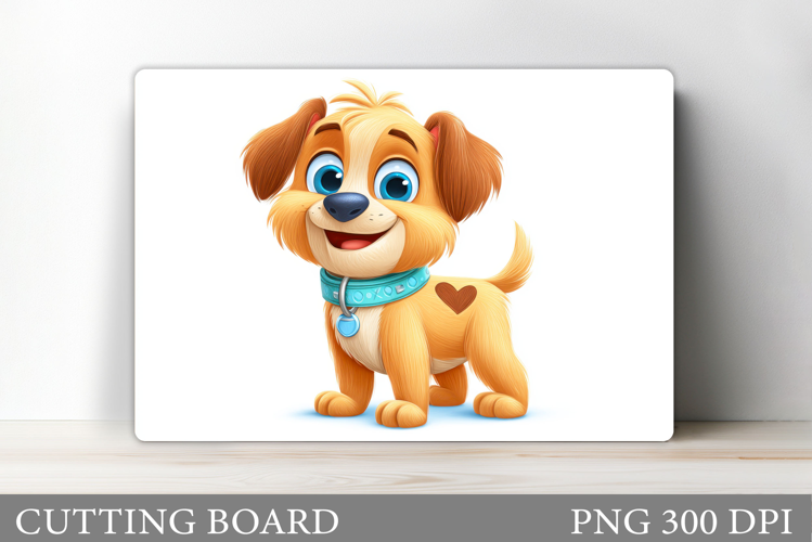 Cute Dog Cutting Board Design. Cute Dog Sublimation