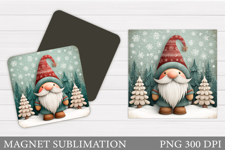 Christmas Gnome Magnet. Christmas Magnet Sublimation