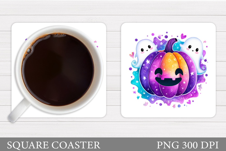 Pumpkin Coaster Design. Halloween Coaster Sublimation
