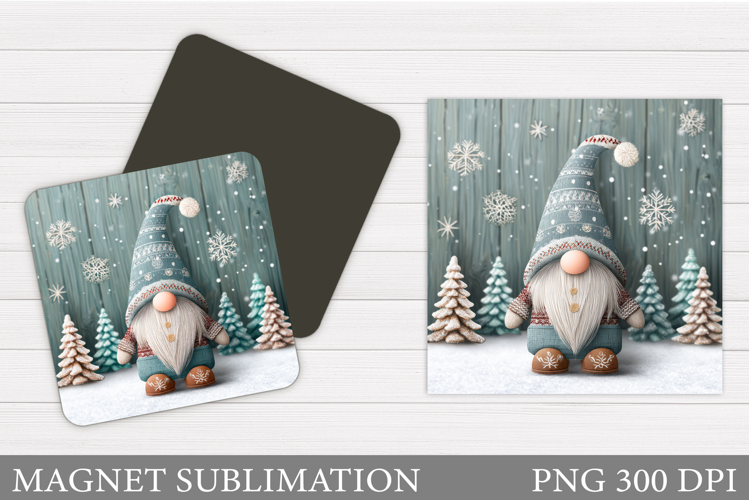 Christmas Gnome Magnet. Christmas Magnet Sublimation