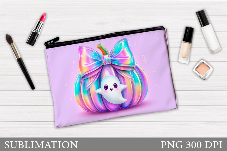 Cute Ghost Cosmetics Bag. Halloween Makeup Bag Sublimation