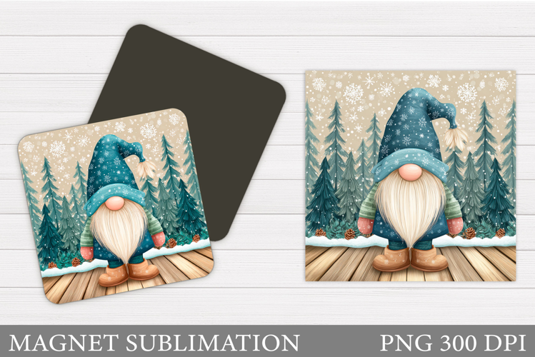 Christmas Gnome Magnet. Christmas Magnet Sublimation