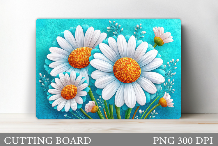 Daisy Flowers Cutting Board. Flowers Kitchen Cutting Design