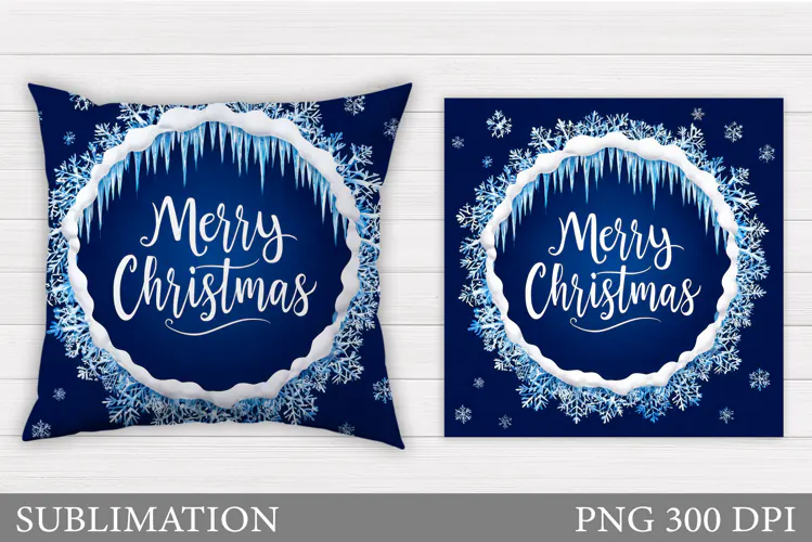 Merry Christmas Pillow Design. Christmas Pillow Sublimation