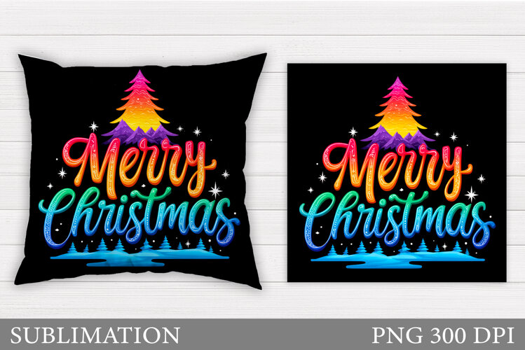 Christmas Tree Pillow Design. Christmas Tree Sublimation example image 1