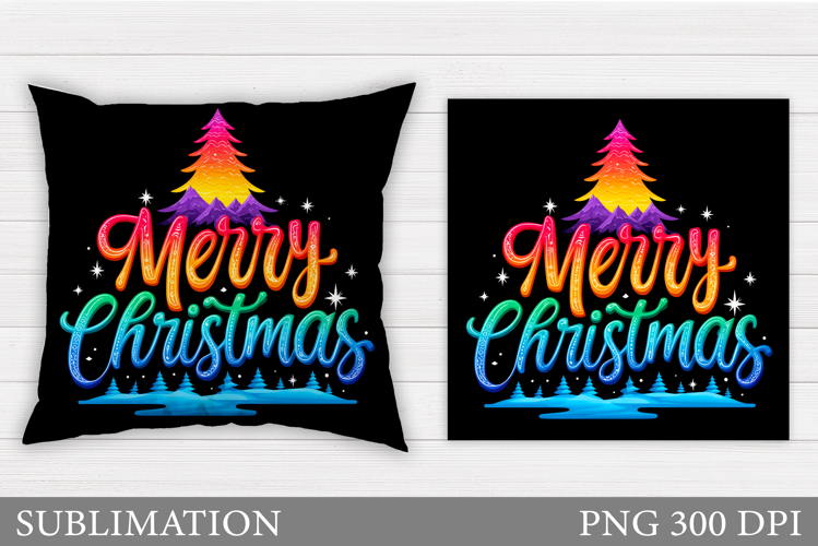 Christmas Tree Pillow Design. Christmas Tree Sublimation