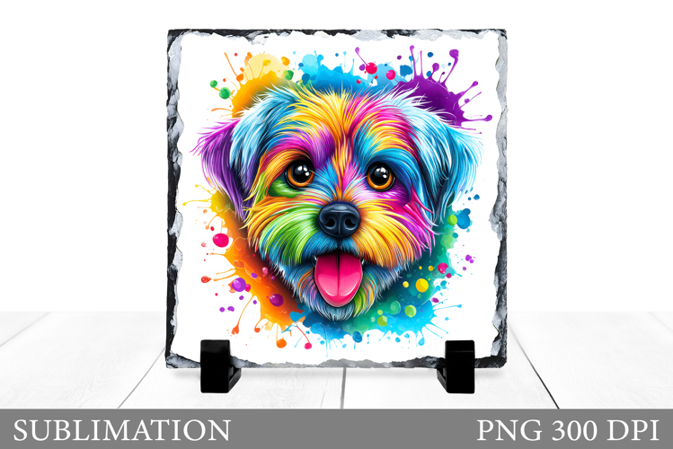 Dog Sublimation. Cute Dog Slate Sublimation